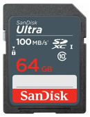 Карта памяти SDXС 64Gb Sandisk class 10 SDSDUNB-064G-GN3IN Ultra 48