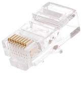 Коннектор RJ-45/8P8C EC-UP8P8C-5E-003-TR-100 (100шт в упак)